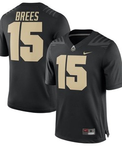 Male Purdue Boilermakers Black Drew Brees Alumni Football Performance Jersey