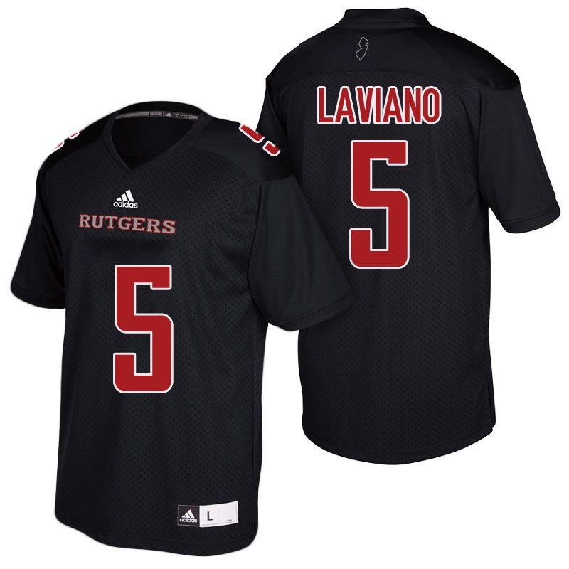 Male Rutgers Scarlet Knights Black Chris Laviano NCAA Football Jersey
