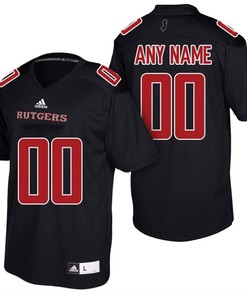 Male Rutgers Scarlet Knights Black College Football Custom Jersey