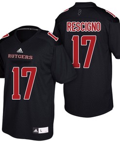 Male Rutgers Scarlet Knights Black Giovanni Rescigno NCAA Football Jersey