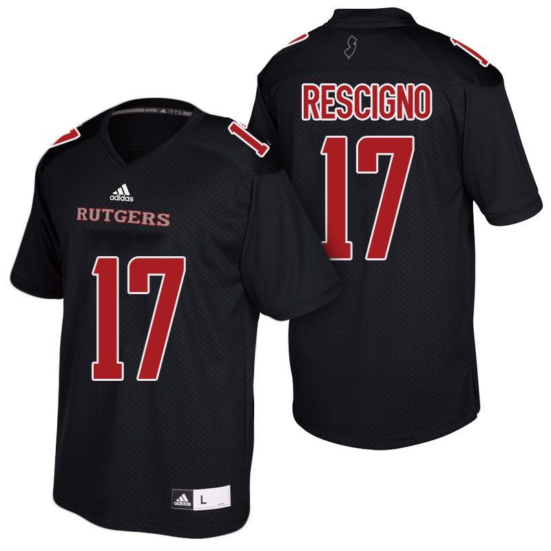 Male Rutgers Scarlet Knights Black Giovanni Rescigno NCAA Football Jersey