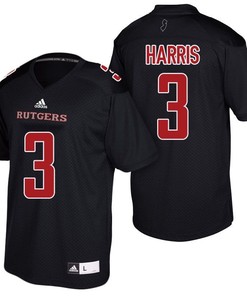 Male Rutgers Scarlet Knights Black Jawuan Harris NCAA Football Jersey