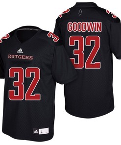 Male Rutgers Scarlet Knights Black Justin Goodwin NCAA Football Jersey