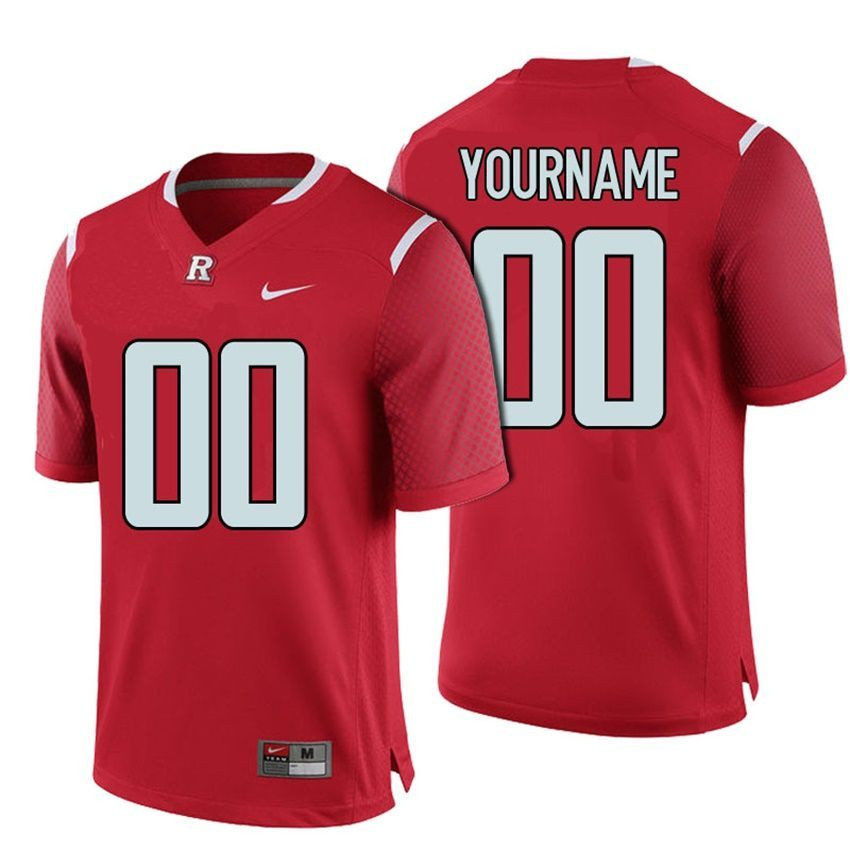 Male Rutgers Scarlet Knights Red College Football Custom Jersey