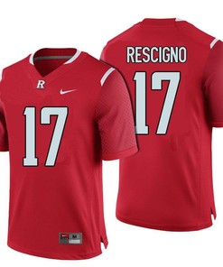 Male Rutgers Scarlet Knights Red Giovanni Rescigno NCAA Football Jersey