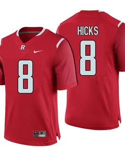 Male Rutgers Scarlet Knights Red Josh Hicks NCAA Football Jersey