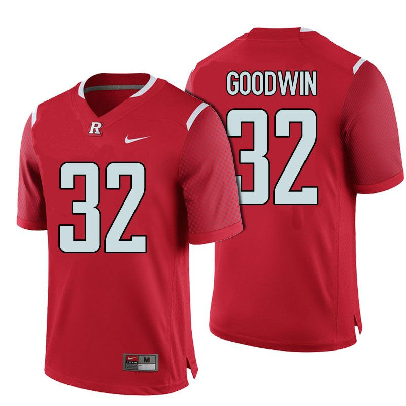 Male Rutgers Scarlet Knights Red Justin Goodwin NCAA Football Jersey