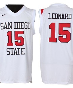 Male San Diego State Aztecs White Kawhi Leonard College Basketball Jersey