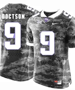 Male TCU Horned Frogs Grey Josh Doctson College Football Jersey