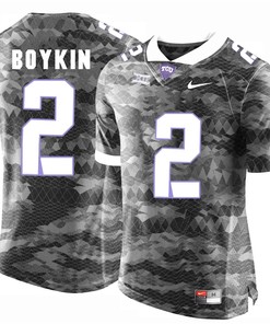 Male TCU Horned Frogs Grey Trevone Boykin College Football Jersey