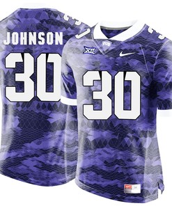 Male TCU Horned Frogs Purple Denzel Johnson College Football Jersey