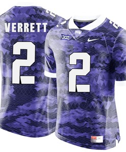 Male TCU Horned Frogs Purple Jason Verrett College Football Jersey