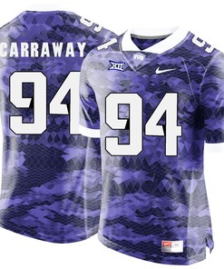 Male TCU Horned Frogs Purple Josh Carraway College Football Jersey