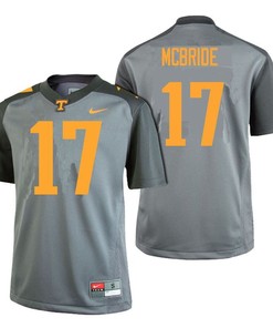 Male Tennessee Volunteers Gray Will McBride College Football Limited Gray Edition Jersey