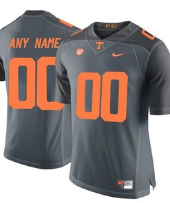 Male Tennessee Volunteers Grey College Limited Football Customized Jersey