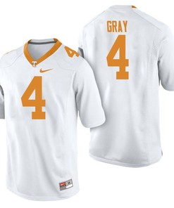 Male Tennessee Volunteers White Maleik Gray College Football Freshman Limited Jersey