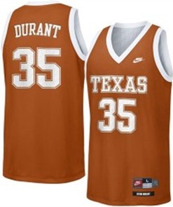 Male Texas Longhorns Orange Kevin Durant College Basketball Jersey