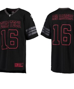 Male Texas Tech Red Raiders Black College Colosseum Blackout Football Jersey