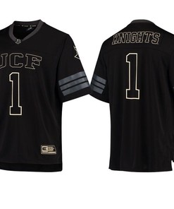 Male UCF Knights Black College Colosseum Blackout Football Jersey