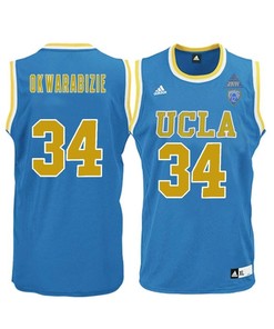 Male UCLA Bruins Blue Ikenna Okwarabizie College Basketball Jersey