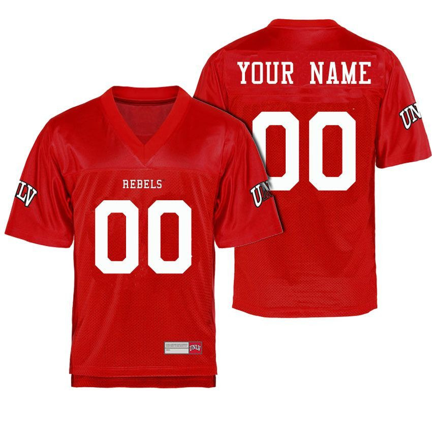 Male UNLV Rebels Red College Football Custom Jersey