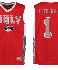 Male UNLV Rebels Red Kris Clyburn NCAA College Basketball Jersey