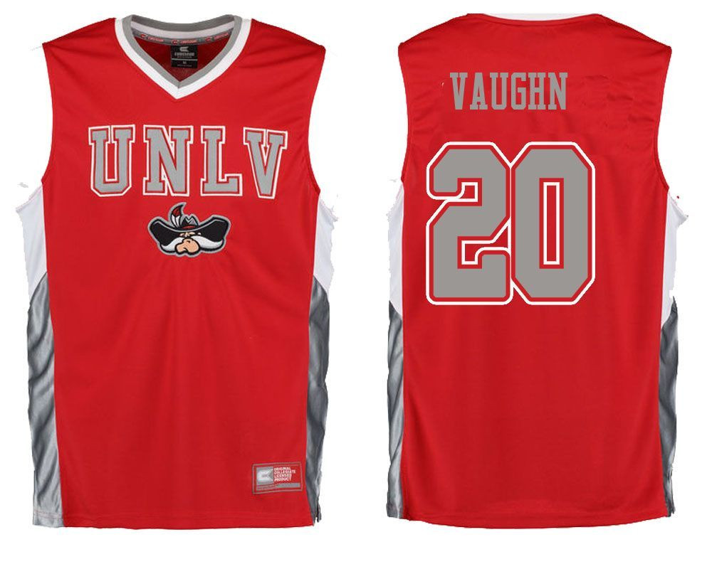 Male UNLV Rebels Red Rashad Vaughn NCAA College Basketball Jersey