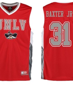 Male UNLV Rebels Red Troy Baxter NCAA College Basketball Jersey