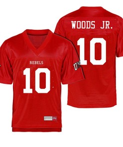 Male UNLV Rebels Scarlet Darren Woods Jr. College Football Name And Number Jersey