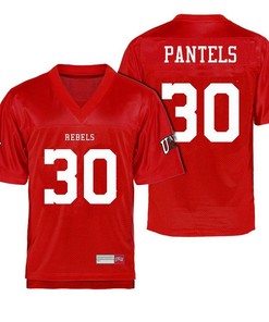 Male UNLV Rebels Scarlet Evan Pantels College Football Name And Number Jersey