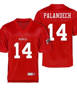 Male UNLV Rebels Scarlet Kurt Palandech College Football Name And Number Jersey