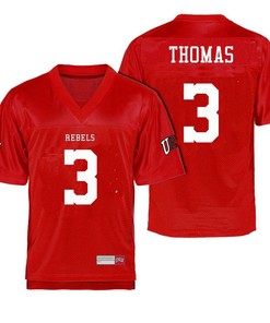 Male UNLV Rebels Scarlet Lexington Thomas College Football Name And Number Jersey