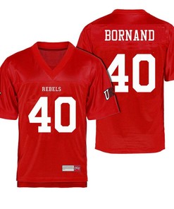 Male UNLV Rebels Scarlet Nicolai Bornand College Football Name And Number Jersey