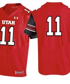 Male Utah Utes Red College Football Performance Jersey