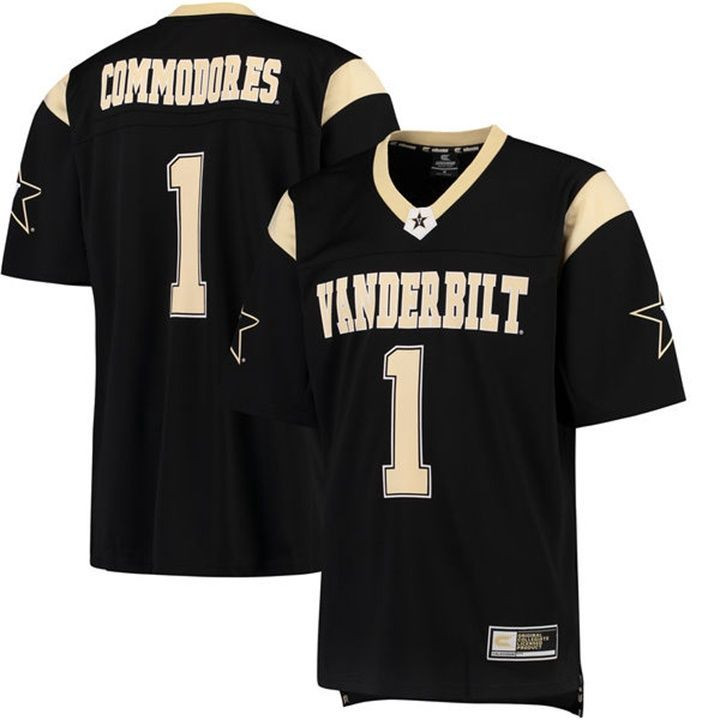 Male Vanderbilt Commodores Black College Hail Mary Football Jersey