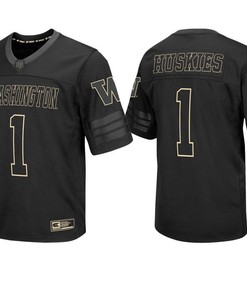 Male Washington Huskies Black College Colosseum Blackout Football Jersey