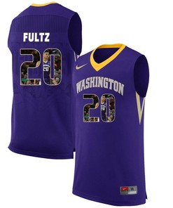 Male Washington Huskies Purple Markelle Fultz NCAA Basketball Jersey with Player Pictorial