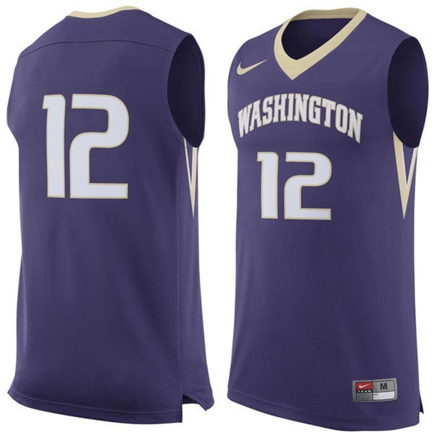 Male Washington Huskies Purple NCAA Basketball Premier Tank Top Jersey
