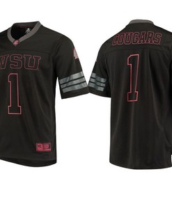 Male Washington State Cougars Black College Colosseum Blackout Football Jersey