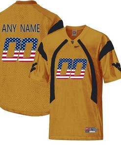 Male West Virginia Mountaineers Gold Custom College Football Limited Jersey