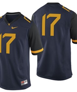 Male West Virginia Mountaineers Navy College Football Game Performance Jersey