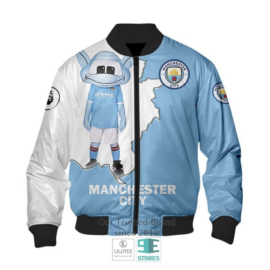 Manchester City White Blue Moonchester Bomber Jacket