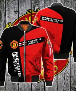 Manchester United Red Black Bomber Jacket