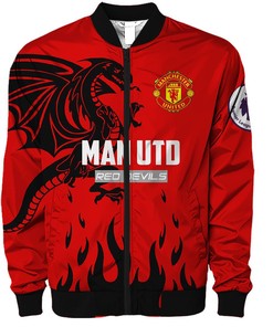 Manchester United Red Black Dragon Bomber Jacket