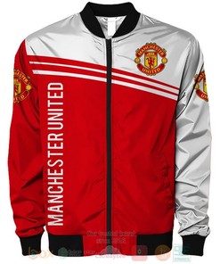 Manchester United Red White Bomber Jacket V8