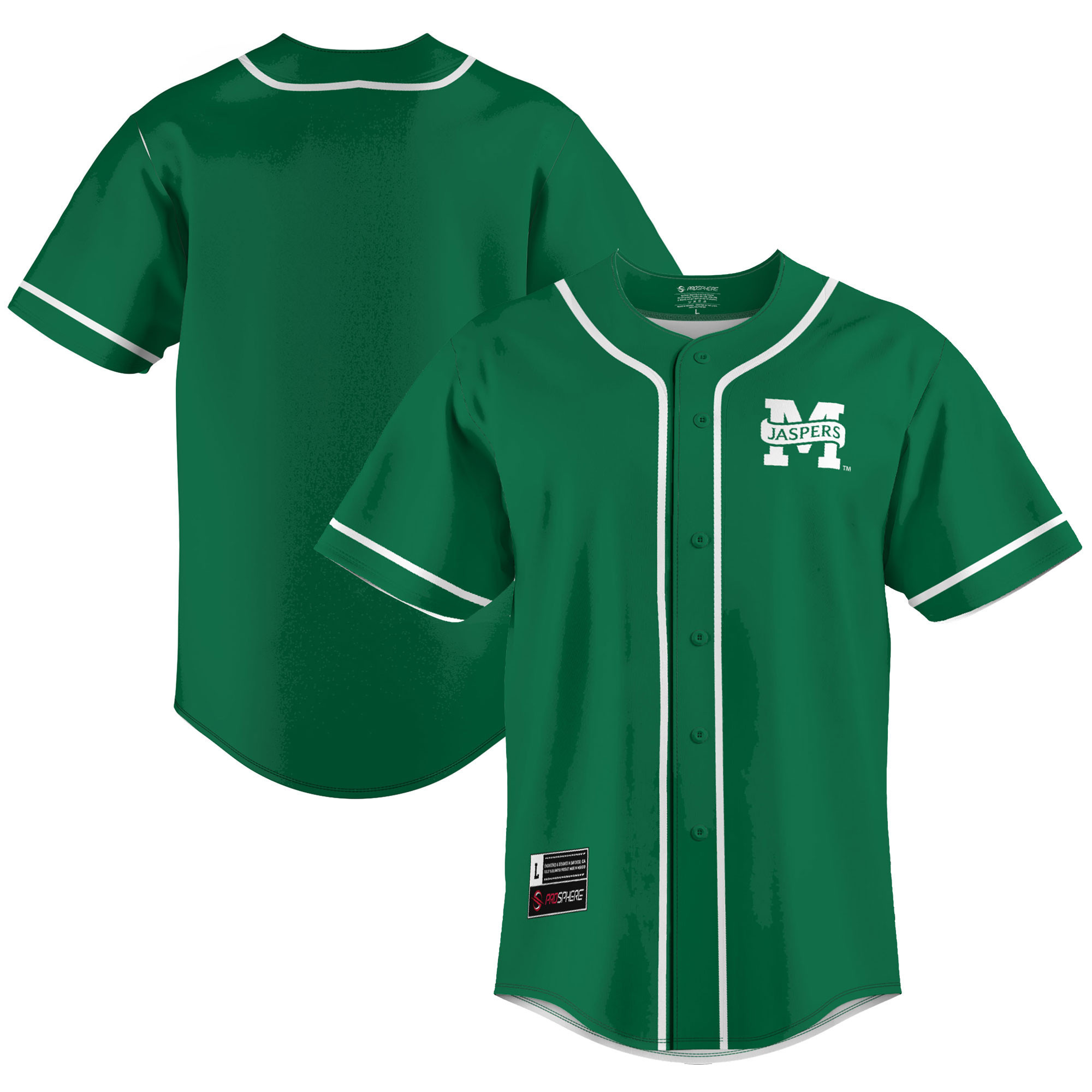 Manhattan Jaspers Baseball Jersey - Green Ncaa