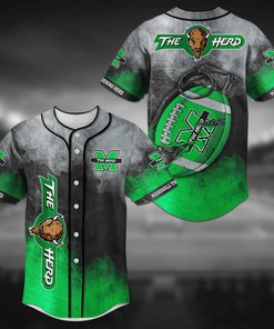 Marshall Thundering Herd NCAA Baseball Jersey Shirt Grenade
