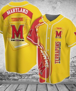 Maryland Terrapins NCAA Baseball Jersey Shirt Classic