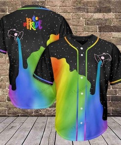 Melting Color Pride Support Lgbt 3d Personalized 3d Baseball Jersey dh