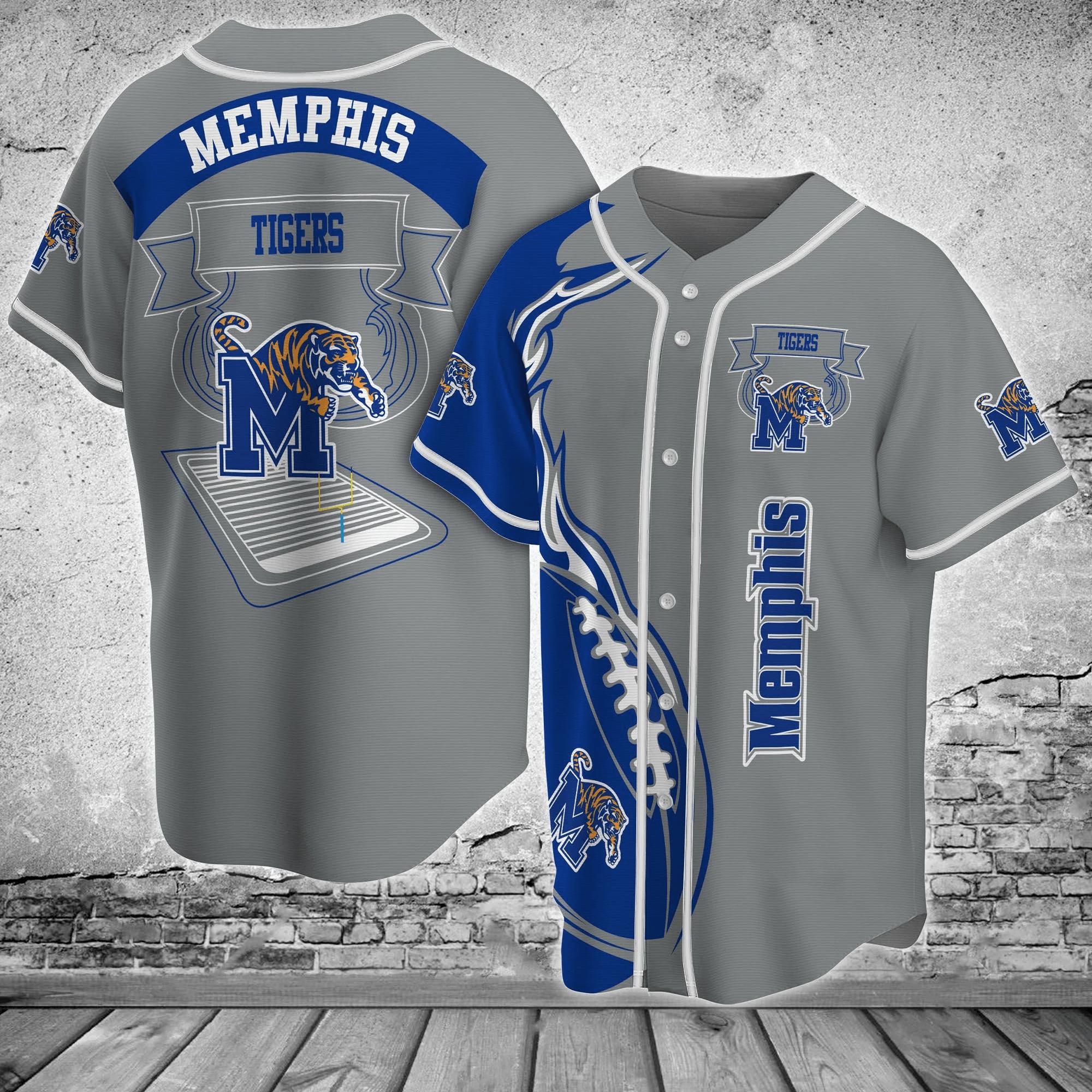 Memphis Tigers NCAA Baseball Jersey Shirt Classic